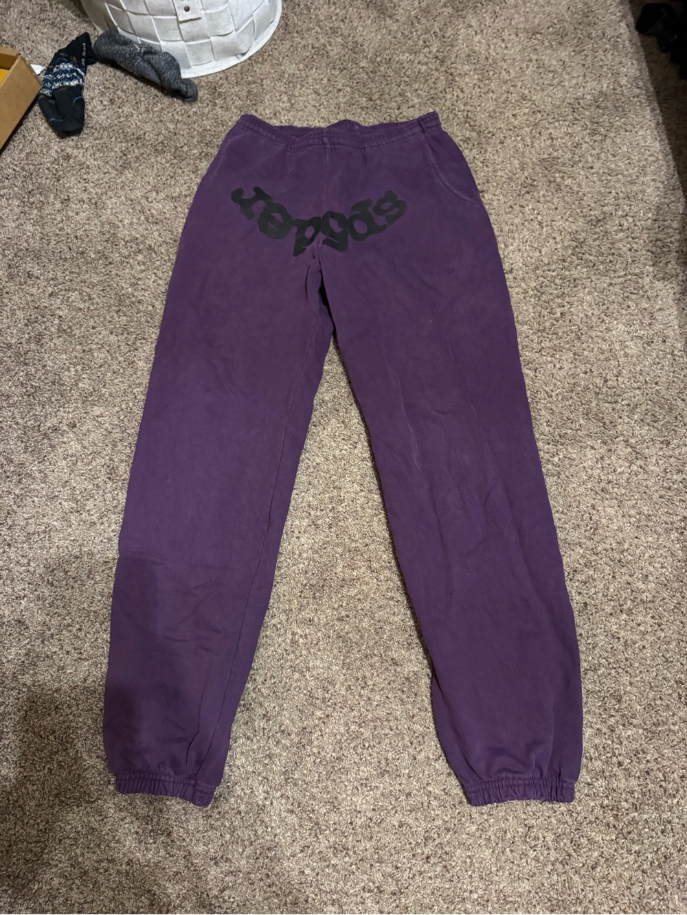 Purple Graphic Jogger Sweatpants for Men - Unbranded